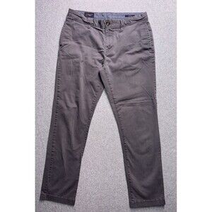 Wallin & Bros Grey Chino Pants Men's 33x30 Stretch Twill Trim Fit
